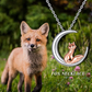 Cute Fox on Moon Pendant Necklace Fox Jewelry Birthday Gift 925 Sterling Silver Chain 20in.