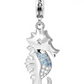 Cute Sea Horse Charm Bracelet Diamond Pendant Seahorse Jewelry Birthday Gift 925 Sterling Silver