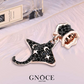Cute Black Stingray Charm Bracelet Pendant Sting Ray Jewelry Birthday Gift 925 Sterling Silver