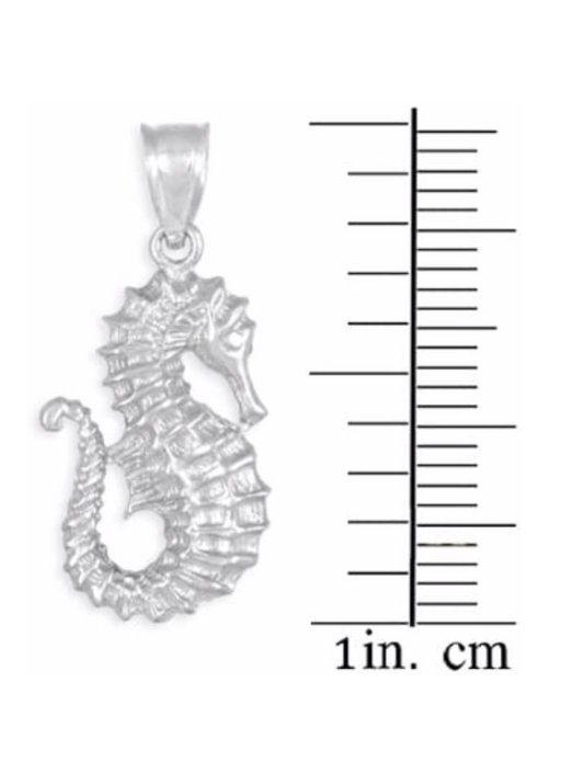 Sea Horse Charm Bracelet Pendant for Necklace Seahorse Jewelry Birthday Gift 925 Sterling Silver