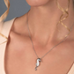 White Opal Sea Horse Necklace Pendant Seahorse Jewelry Birthday Gift 925 Sterling Silver Chain 18in.