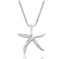 Starfish Charm Pendant Necklace Star Fish Jewelry Birthday Gift 925 Sterling Silver Chain 18in.