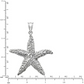 Textured Starfish Charm Pendant Necklace Star Fish Jewelry Birthday Gift 925 Sterling Silver Chain 18in.