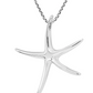 Cute Starfish Charm Pendant Necklace Star Fish Jewelry Birthday Gift 925 Sterling Silver Chain 18in.