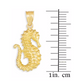 14K Gold Sea Horse Charm Bracelet Pendant for Necklace Seahorse Jewelry Birthday Gift
