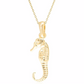 Gold 925 Sterling Silver Sea Horse Charm Bracelet Pendant Necklace Seahorse Jewelry Birthday Gift