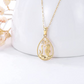 14K Gold Sea Horse Charm Pendant Diamond Necklace Seahorse Jewelry Birthday Gift 925 Sterling Silver Chain 18in.