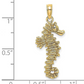 14K Gold Sea Horse Charm Pendant Diamond Necklace Seahorse Jewelry Birthday Gift
