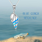 Blue Opal Turtle Dolphin Jellyfish Octopus Conch Seashell Seahorse Stingray Whale Pendant Necklace Tropical Sean Ocean Hawaiian Jewelry Birthday Gift Chain 925 Sterling Silver 18in.