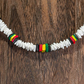 Rasta Puka Shells Natural Beaded Rope Cord Hawaiian Necklace Lucky Charm Chain Birthday Gift 14 - 20in.