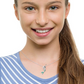 Cute Blue Green Mermaid Crescent Moon Mermaid Pendant Mermaid Phoenix Jewelry Birthday Gift Set 925 Sterling Silver Chain 18in.