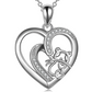 Dove Necklace Diamond Cardinal Pendant Seahorse Cow Jewelry Panda Birthday Gift 925 Sterling Silver Chain 18in.