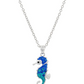 Cute Cow Opal Seahorse Necklace Red Cardinal Diamond Pendant Peacock Jewelry Birthday Gift 925 Sterling Silver 18in.