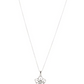 Hula Flower Birthstone Necklace Diamond Pendant Hawaiian Tropical Flower Jewelry Birthday Gift 925 Sterling Silver 18in.