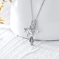 Cow Cat Elephant Unicorn Snake Butterfly Shark Dolphin Fairy Pendant Diamond Heart Love Necklace]Jewelry Birthday Gift Chain 925 Sterling Silver 18in.