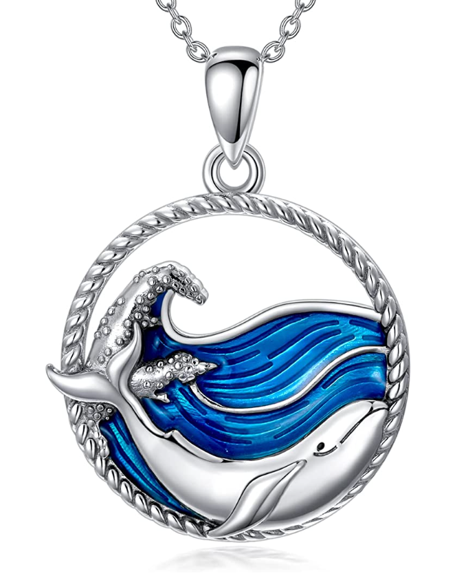 Cow Cat Elephant Unicorn Snake Butterfly Shark Dolphin Fairy Pendant Diamond Heart Love Necklace]Jewelry Birthday Gift Chain 925 Sterling Silver 18in.