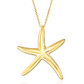 Italian 14K Yellow Gold Starfish Necklace Collar Bib Pendant Star Fish Jewelry Birthday Gift Chain 18in.
