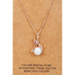 Blue Freshwater-Cultured Pearl Mermaid Heart Necklace Pendant Mermaid Jewelry Birthday Gift 925 Sterling Silver Rose Gold Chain 18n.