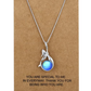 Blue Freshwater-Cultured Pearl Mermaid Heart Necklace Pendant Mermaid Jewelry Birthday Gift 925 Sterling Silver Rose Gold Chain 18n.