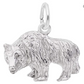 Small Grizzly Bear Charm Bracelet Pendant For Necklace Grizzly Bear Jewelry Nordic Viking Hunter Gift 925 Sterling Silver