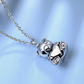 Urn Ash Bear Necklace Pendant Small Bear Family Jewelry Pet Memorial Ash Keepsake Cremation Gift 925 Sterling Silver 18in.