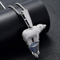 Silver Iced Out Polar Bear Chain Diamond Necklace Pendant Gold Polar Bear Hip Hop Jewelry Gift 24in.