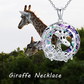 Giraft Tree Necklace Diamond Pendant Rainbow Flower Giraft Jewelry Women Mother Wife Girl Gift 925 Sterling Silver Chain 18in.