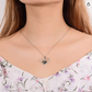Cute Panda Bear Tree Leaf Necklace Diamond Pendant Heart Love Panda Bear Jewelry Women Mother Wife Girl Gift 925 Sterling Silver Chain 18in.