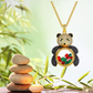 Crystal Diamond Panda Bear Necklace Pendant Panda Bear Jewelry Women Mother Wife Girl Gift 925 Sterling Silver Chain 18in.