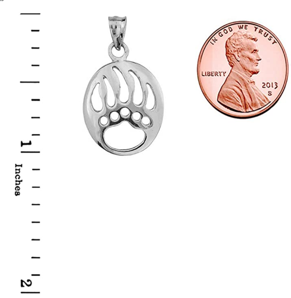 10K Gold Bear Paw Pendant For Necklace Bear Claw Jewelry Nordic Viking Hunter Gift 925 Sterling Silver