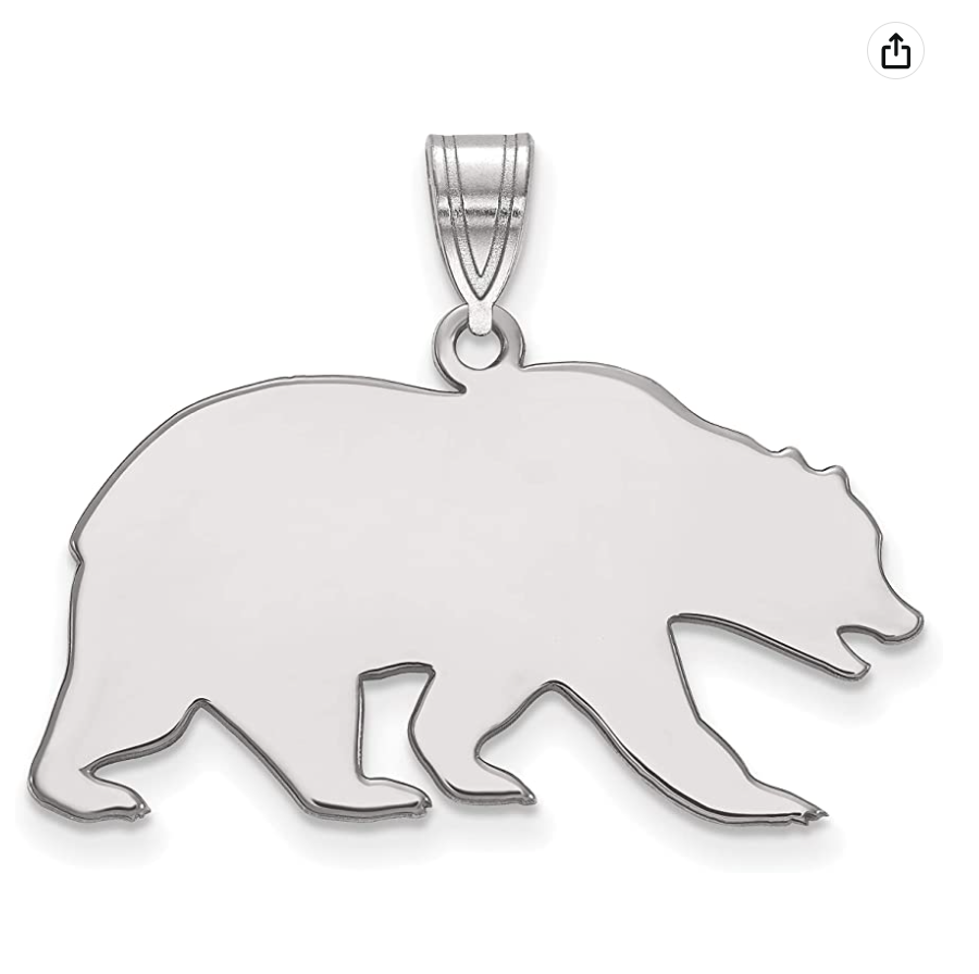 925 Sterling Silver Bear Pendant For Necklace Bear Claw Jewelry Nordic Viking Hunter Gift UC Berkeley California Golden Bears School Mascot