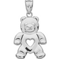Teddy Bear Pendant For Necklace Charm Bracelet Teddy Bear Heart Love Jewelry Wife Mother Daughter Girls Gift