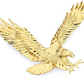 Large 14K Gold Bald Eagle Pendant For Chain Necklace Gold Charm Bracelet Bald Eagle Bird Jewelry Father Dad Gift