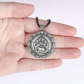 Black Bear Paw Medallion Necklace Pendant Bear Jewelry Celtic Norse Viking Hunter Nordic Gift Black Stainless Steel 20in.