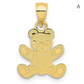 Cute Teddy Bear Pendant For Necklace 14K Gold Charm Bracelet Teddy Bear Jewelry Wife Mother Daughter Girls Gift