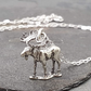Moose Elk Necklace Pendant Deer Moose Jewelry Chain Norse Viking Hunter Nordic Gift 925 Sterling Silver 20in.