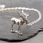 Moose Elk Necklace Pendant Deer Moose Jewelry Chain Norse Viking Hunter Nordic Gift 925 Sterling Silver 20in.
