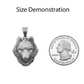 Small Wolf Face Pendant for Necklace Wolf Head Jewelry Celtic Nordic Viking Hunter Norse 925 Sterling Silver