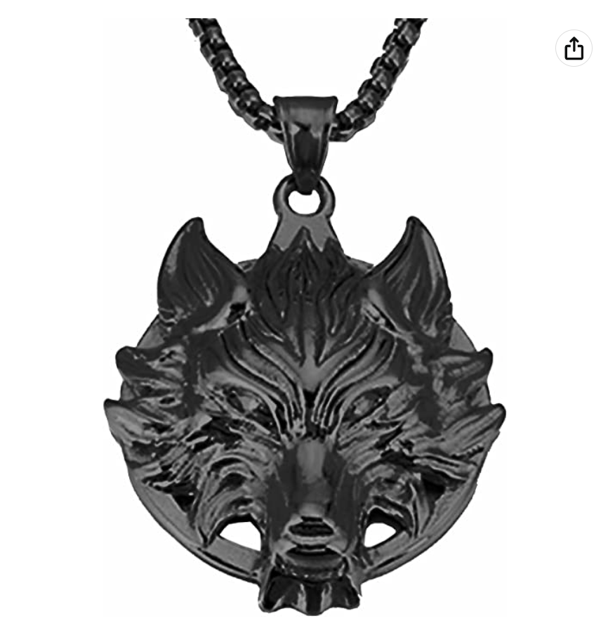Stainless Steel Dragon Head Pendant Necklace Dragon Jewelry Lucky Chinese Japanese Asian Oriental Gift Chain Gold Silver Black 24in.
