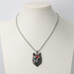 Wolf Head Pendant Snake Eye Necklace Black Wolf Jewelry Celtic Nordic Viking Hunter Norse Gift Stainless Steel Chain 24in.