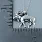 Moose Necklace Pendant Love Elk Reindeer Jewelry Chain Norse Viking Hunter Nordic Gift 925 Sterling Silver 20in.