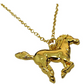 Cute Horse Necklace Pendant Pony Jewelry Love Heart Chain Farmer Woman Wife Daughter Girl Gift Silver Gold Stainless Steel 20in.