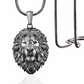 Oxidized 925 Sterling Silver Wolf Head Pendant Necklace Lion Face Chain Celtic Black Bear Jewelry Viking Nordic Hunter Norse Gift