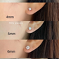 7mm 925 Sterling Silver Asscher Diamond Earring Mens Womens Rose Gold Baguette Square Box Rose Gold Earrings Emerald Asscher Cut