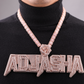 Custom Flower Letter Necklace Name Pendant Chain Gold Silver Diamond Hip Hop Jewelry #1