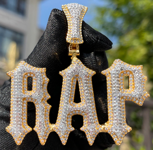 Custom Letter Necklace Name Pendant Chain Gold Silver Diamond Hip Hop Jewelry #2