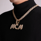 Custom Letter Necklace Name Pendant Chain Gold Silver Diamond Hip Hop Jewelry #4