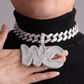 Custom Cartoon Letter Necklace Name Pendant Chain Gold Silver Diamond Hip Hop Jewelry #11