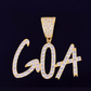 Custom Cursive Letter Necklace Name Pendant Chain Gold Silver Diamond Hip Hop Jewelry #12