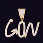 Custom Cursive Letter Necklace Name Pendant Chain Gold Silver Diamond Hip Hop Jewelry #12